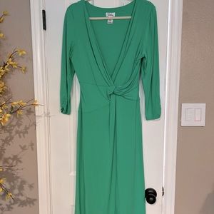 Lilly Pulitzer low Vneck faux wrap dress LG EUC